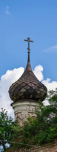 Kuppeln Einer Verlassenen Orthodoxen Kirche Dorf Bujakovo Provinz Kostroma Russland — Stockfoto