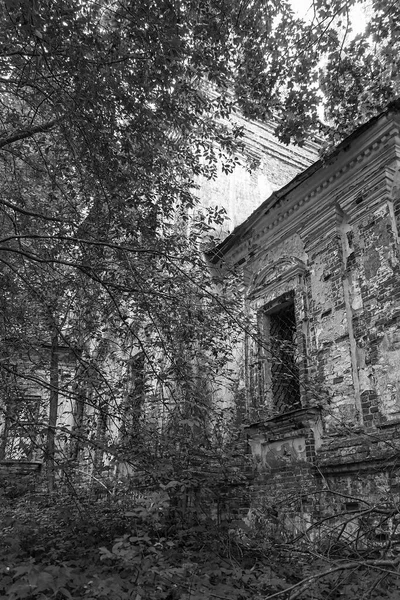 Die Zerstörte Orthodoxe Kirche Wald — Stockfoto