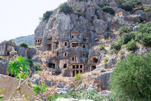 Лікійські Кам Яні Гробниці Єрі Провінція Анталія Туреччина — стокове фото