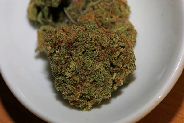 Maconha Medicinal Super Limão Neblina Close Cannabis Moderna Impressão Alta — Fotografia de Stock