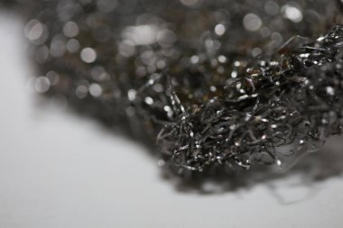 Mutfak bulaşıkları için metal tel makro modern arka plan yüksek kaliteli baskı 