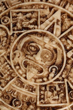 Aztek güneş taşı arka planı kapat modern yüksek kaliteli baskı