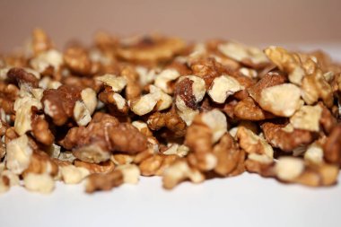 Cevizler kuru meyve fındığı makro arka plan modern yüksek kaliteli baskı aile juglandaceae