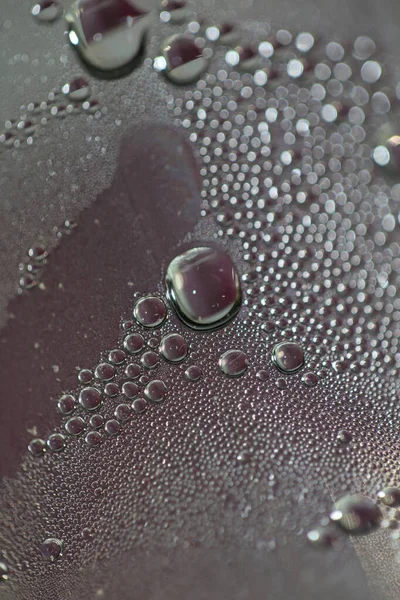 Gotas Agua Botella Plástico Macro Fondo Impresión Alta Calidad — Foto de Stock