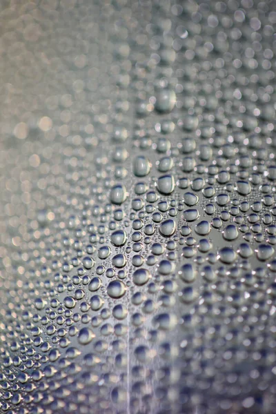 Краплі Води Пластикові Пляшки Макро Фон Високої Якості Друку — стокове фото