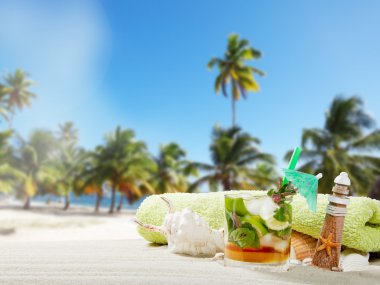 Mojito içki ahşap üzerine