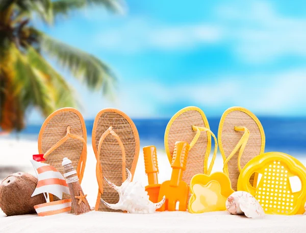 Sommerkonzept, Flip-Flops — Stockfoto