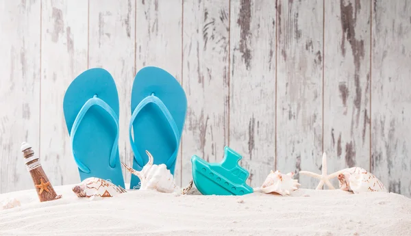 Sommerkonzept, Flip-Flops — Stockfoto