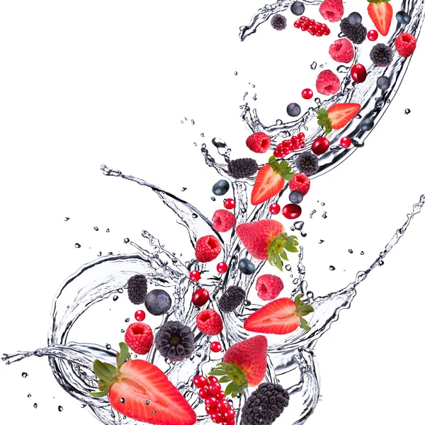 Spritzen mit Früchten — Stockfoto