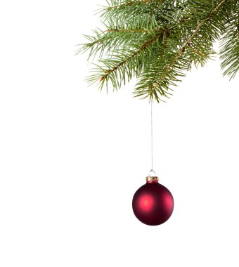 Beyaz üzerine noel süslemesi