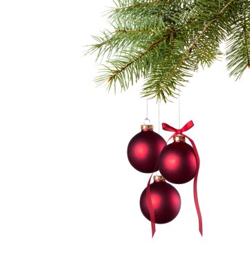 Beyaz üzerine noel süslemesi