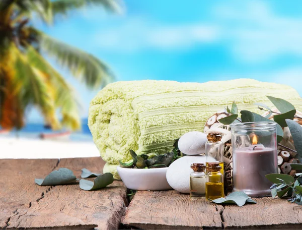 Concepto de spa con playa tropical — Foto de Stock