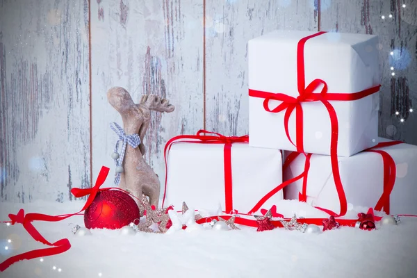 Christmas concept with snow — Stock Photo, Image