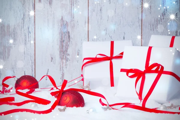 Christmas concept with snow — Stock Photo, Image