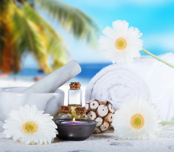 Concepto de spa con playa tropical — Foto de Stock