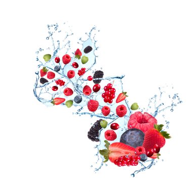 Splash karışımı berry su ile