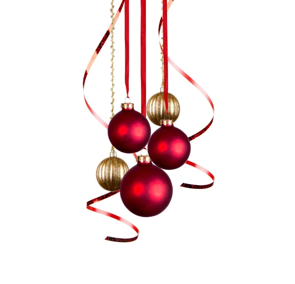 Bright red Christmas balls — Stock Photo, Image