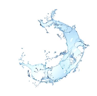 splash beyaz izole