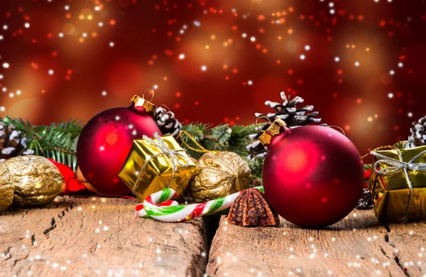 Vánoční dekorace, dovolená koncepce — Stock fotografie