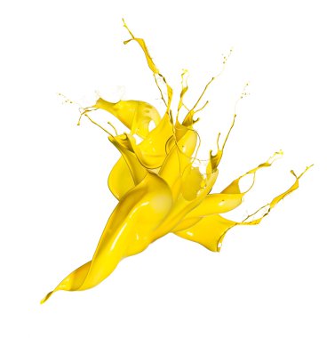 sarı boya splash