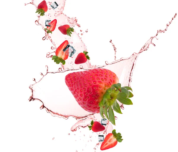 Spruzzi d'acqua con frutta — Foto Stock