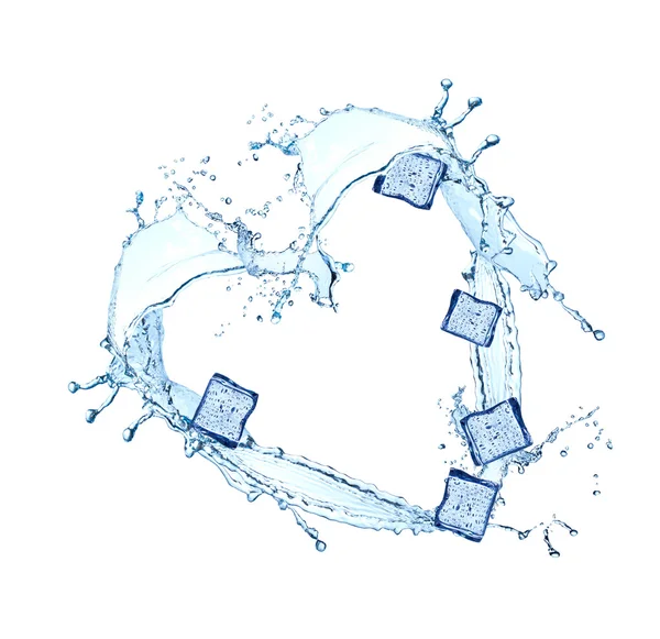 Blue water splash — Stock Photo, Image