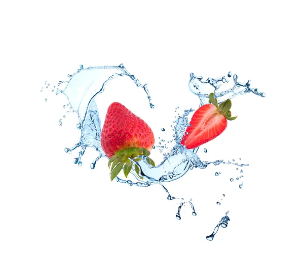 果物と水のしぶき — ストック写真
