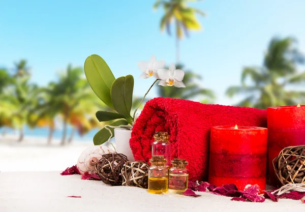 Concepto de spa con playa tropical — Foto de Stock