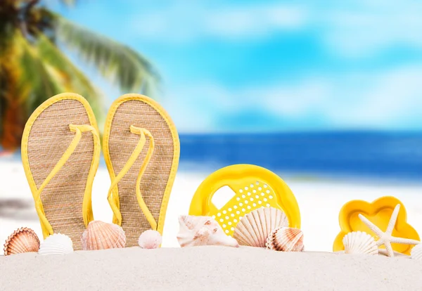 Sommerkonzept, Flip-Flops — Stockfoto