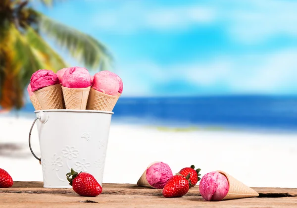 Sladké mražené zmrzlina — Stock fotografie