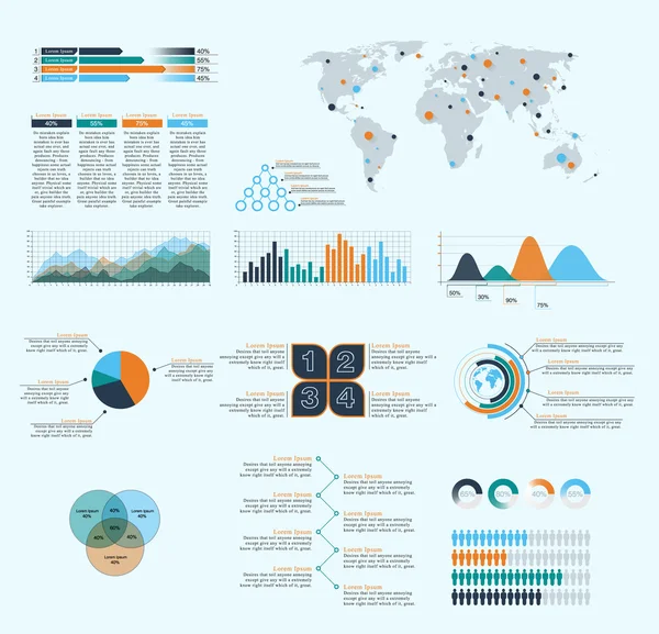 Infografías de negocios. — Archivo Imágenes Vectoriales