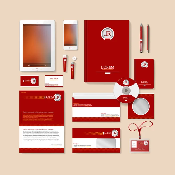 Design de estilo de negócio vermelho . — Vetor de Stock