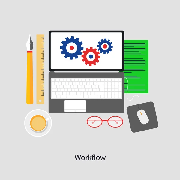 Workflow — Stock Vector