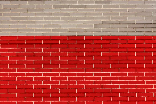 Сіра Червона Цегляна Стіна Копіюванням Простору Використання Тла Або Дизайну — стокове фото