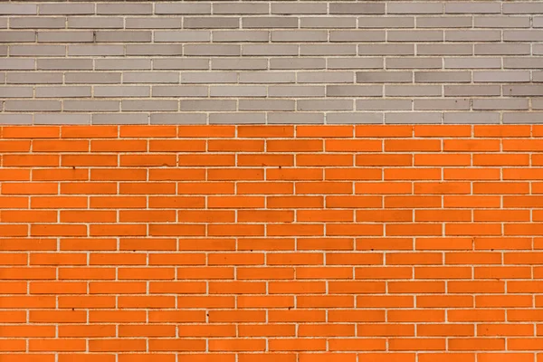 Gray Orange Brick Wall Copy Space Use Background Designs Symbolism — Stock Photo, Image