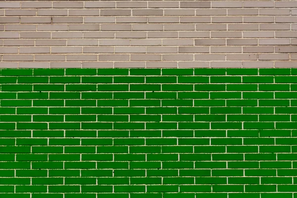 Сіра Зелена Цегляна Стіна Копіюванням Простору Використання Тла Або Дизайну — стокове фото