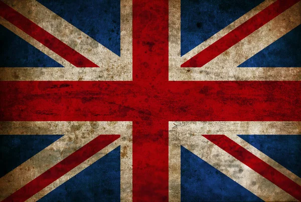 Dark United Kingdom Flag Design Textured Stained Rustic Effect — Stock Photo, Image