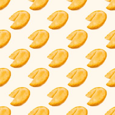 Çin fal kurabiyeleri arka planda pürüzsüz desen.