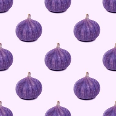 Mavi ve mor incirli incir arkaplanda dikişsiz desen.