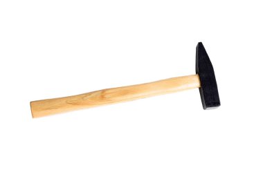 Beyaz arkaplanda izole edilmiş iş için metal çekiç ekipmanı.