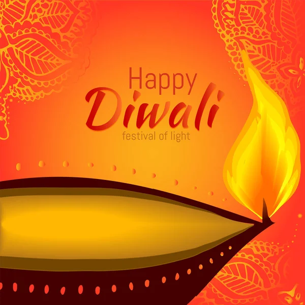 Hint ışık festivali için Diwali Festivali arka planında yanan paranın taşıyıcı posteri