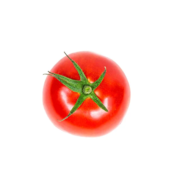 Draufsicht Auf Frische Ganze Tomaten Isoliert Auf Weißem Hintergrund — Stockfoto