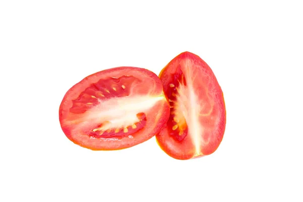 Fresh Tomato Slices Isolated White Background — Stock Photo, Image
