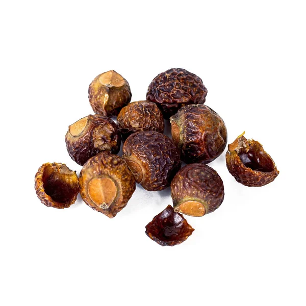 Kacang Sabun Kering Coklat Soapberry Sapindus Mukorossi Untuk Binatu Organik — Stok Foto