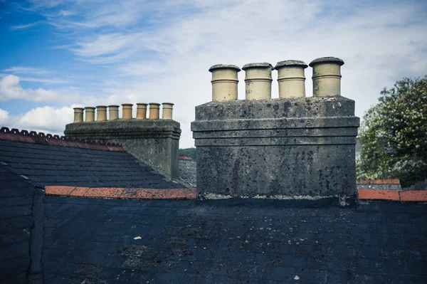 Chimenea en la terraza victoriana —  Fotos de Stock