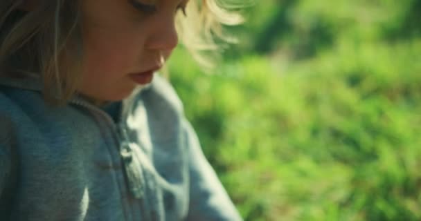 Cute Little Boy Planting Seeds Pots — Stock Video