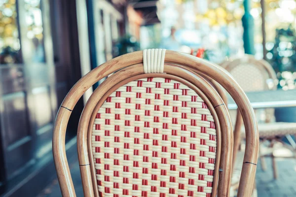 Empty chair outside a cafe — Stock Photo, Image