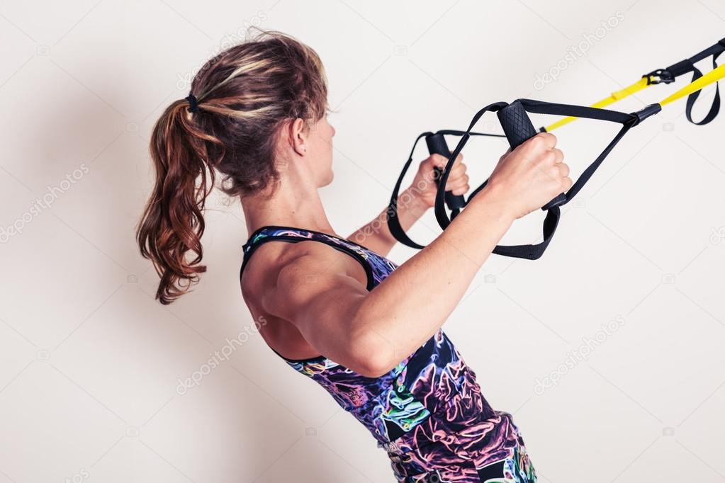 Woman doing bodyweight exercises