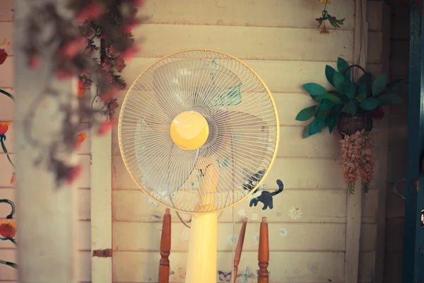 Electric fan in garden — Stock Photo, Image