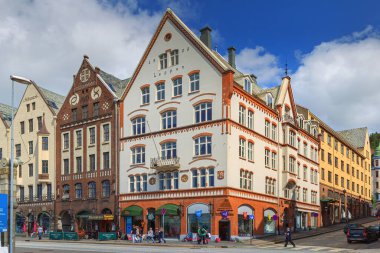 Bergen, Norveç 'te renkli bir cadde